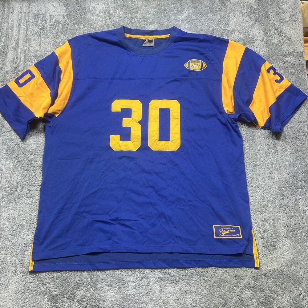 Southern U Jaguars Football Jersey #30 Mens 2XL Blue Stitched Colosseum HBCU VTG